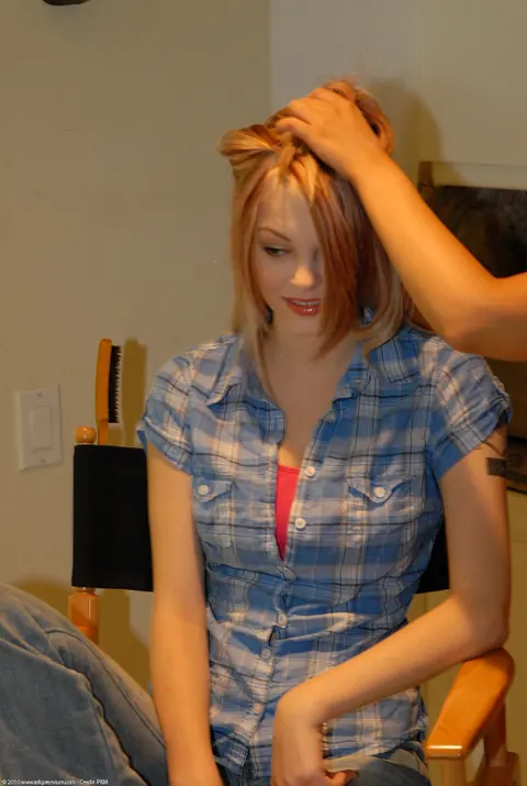 Bree Daniels: Slim Redhead with Big Natural Tits Enjoys Lesbian Strap-On Sex – photo 3 of 21