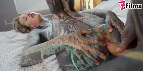 Anuskatzz: Heavily Tattooed Brunette Bound for Anal BDSM Sex – photo 7 of 15