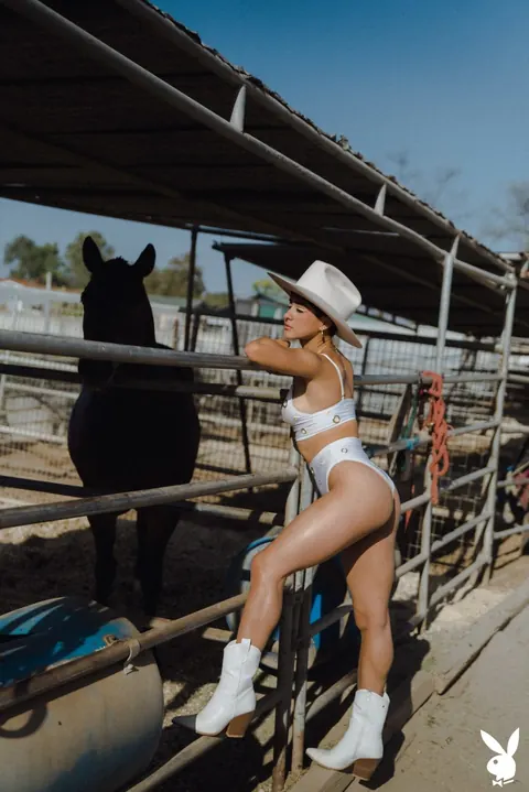 Mia Valentine: Petite Busty Brunette in Heels Spreads Outdoors on a Ranch – photo 7 of 20