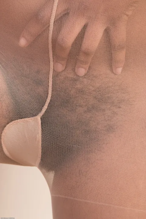 Ryder Cruise: Ebony Brunette in Pantyhose Spreads Her Hairy Pussy – photo 3 of 21
