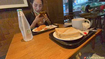 Tall Slim Asian Babe with Short Hair Fucks in a Hotel