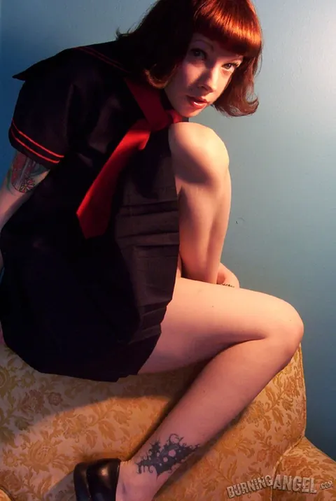 Slim Redhead Pulls Aside Her Panties to Finger Her Pussy – photo 16 of 16