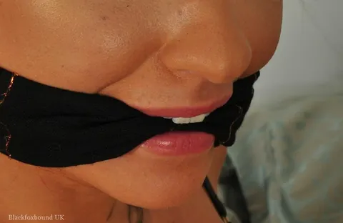 Redhead in Lingerie Spreads Her Pussy While Bound and Gagged – photo 14 of 16