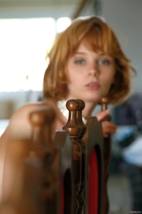 Petite Redhead with Short Hair Strips and Shows Her Body – photo 12 of 20