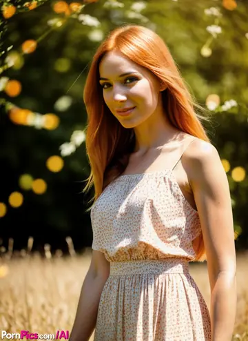AI-Generated Woman Poses Nude in a Meadow