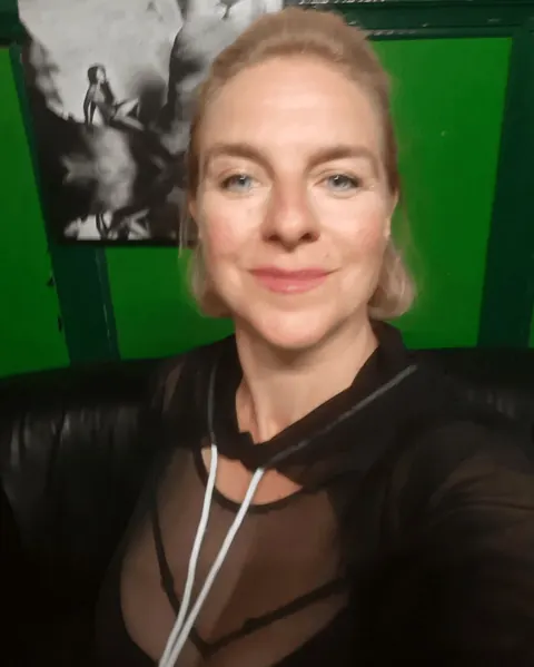 Thick Blonde in Stockings Shows Off Her Big Tits and Ass in Selfie – photo 5 of 13