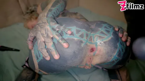 Anuskatzz: Heavily Tattooed Blonde Takes Anal While Fingering in Lingerie – photo 15 of 15
