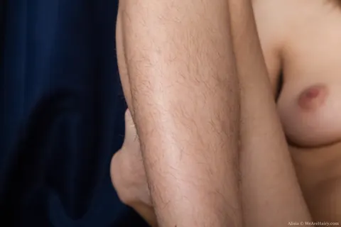 Blonde Strips Off Her Shorts and Spreads Her Hairy Pussy in the Bathroom – photo 10 of 21