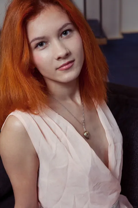 Pale Skinny Redhead Fingers and Spreads Her Pussy – photo 1 of 21