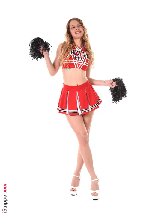 Tattooed Blonde Strips Off Her Uniform and Uses a Dildo – photo 1 of 15