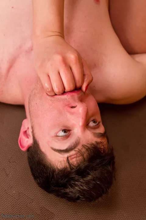 Trans Woman Takes Bareback Sex and Gets a Cum Finish – photo 17 of 20