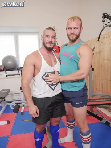 Two Men Kiss Deeply and Have Sex Together