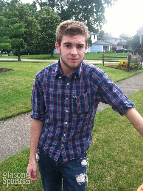 Hairy Guy Sinks onto His Partner Outdoors – photo 1 of 21