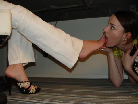 Thick Blonde in Lingerie and Heels Commands Submissive for Lesbian Play – photo 3 of 12