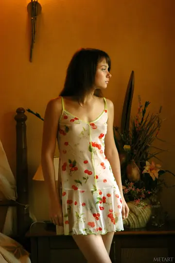 Woman Strips Out of Her Dress in the Bedroom and Spreads Her Hairy Pussy