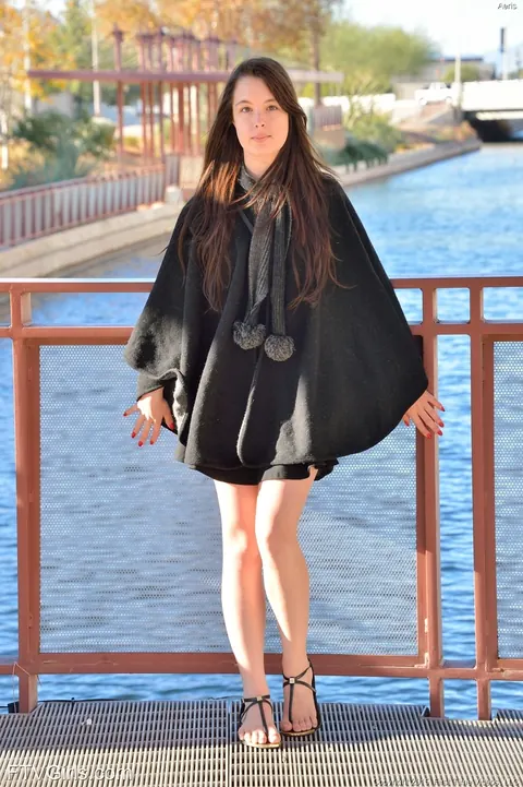 Aeris: Petite Brunette Flashes in Public and Fingers Herself at Home – photo 8 of 20