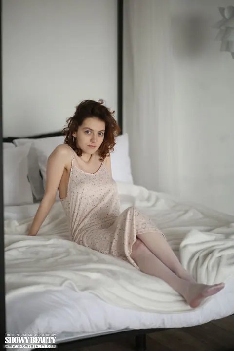 Thick Redhead Spreads Her Pussy in White Stockings – photo 13 of 20