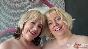 Heidrun – Mature Curvy Blondes in Lingerie Swap Partners in a Foursome