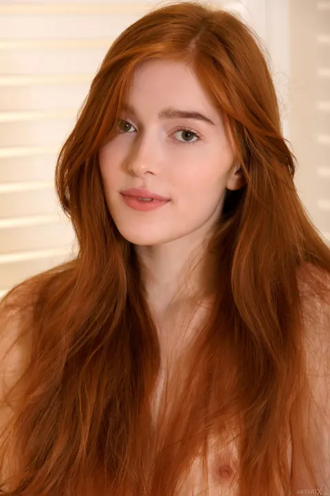 Jia Lissa: Russian Redhead in Socks Rubs Her Hairy Pussy – photo 20 of 20
