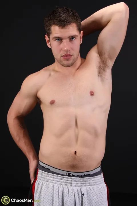 Athletic Hairy Man Strips Nude and Grips His Hard Cock – photo 2 of 21
