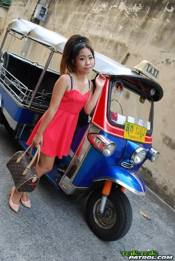 Nuna – Slim Asian Brunette Sucks and Fucks in a Dress