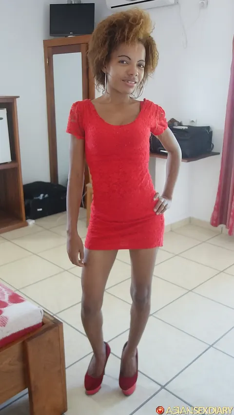 Petite Ebony Redhead Takes a Big Cock Doggy Style – photo 3 of 21