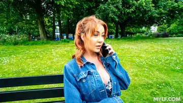 Curvy Redhead MILF Flashes Her Tits and Gets Fucked Outdoors