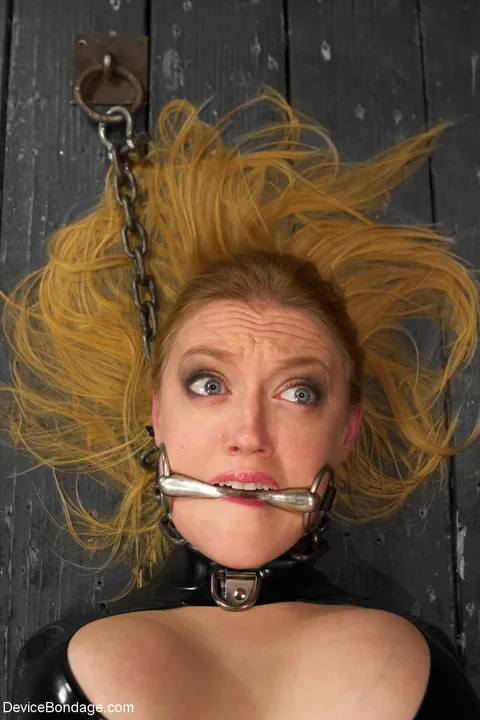 Dee Williams: Tall Blonde MILF Bound in Latex Takes a Dildo and Vibrator – photo 5 of 21