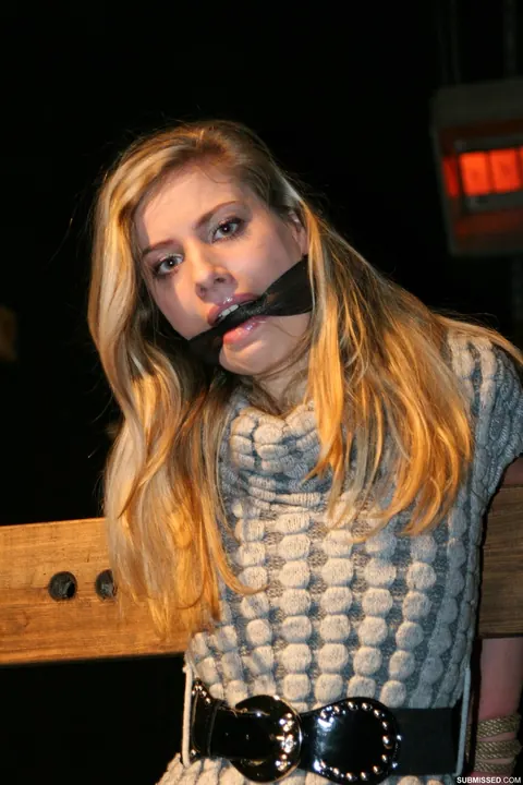 Blonde Bound and Gagged with Ropes While Nude – photo 5 of 16
