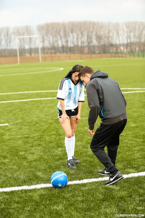 Lexi Dona: Tattooed Brunette in Soccer Shorts and Socks Gets Fucked Outdoors – photo 2 of 21