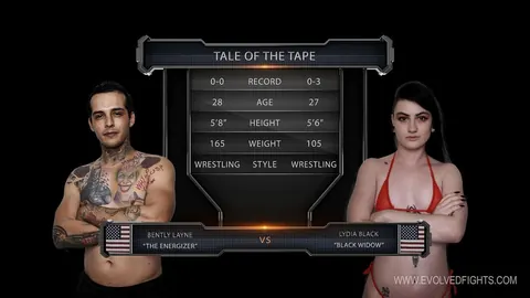 Lydia Black: Tattooed Brunette Has Bondage Sex After a Wrestling Match – photo 4 of 21