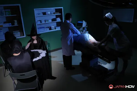 Kai Miharu: Thick Asian Nurse in Uniform Takes Anal Doggy in Threesome with Doctor – photo 3 of 21