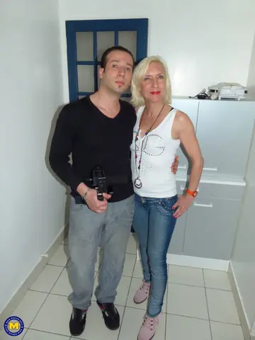 Charly Sparks – French Blonde MILF Strips and Kisses Her Partner