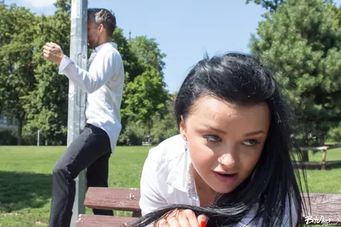 Dafne: Ukrainian Brunette Gives a Blowjob and Rides Outdoors – photo 8 of 17