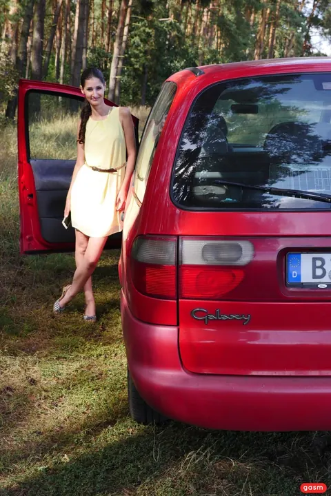 Coco Kiss: European Brunette Undresses and Fucks in a Car – photo 11 of 15