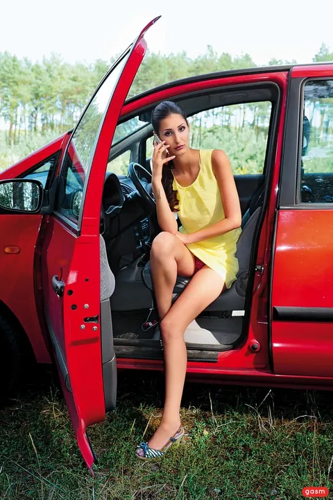 Coco Kiss: European Brunette Undresses and Fucks in a Car – photo 13 of 15