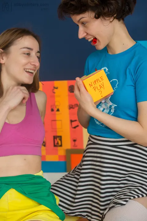 Short-Haired Lesbians Eat Hairy Pussy in the Office – photo 6 of 21