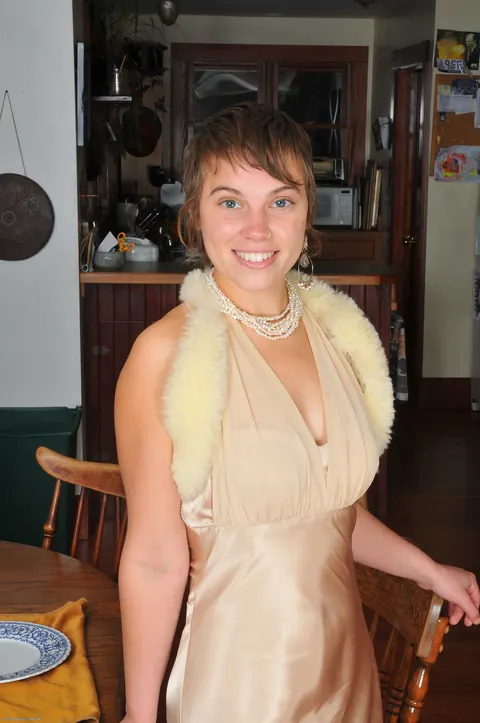 Blonde with Short Hair Spreads Her Hairy Asshole – photo 1 of 21