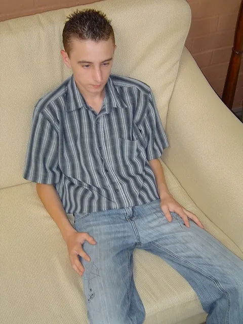 Hairy Man Masturbates and Fingers Himself on the Bed – photo 2 of 20