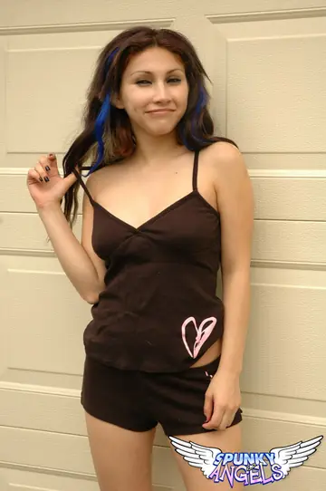 Brazilian Latina Brunette Strips Out of Her Shorts Outdoors