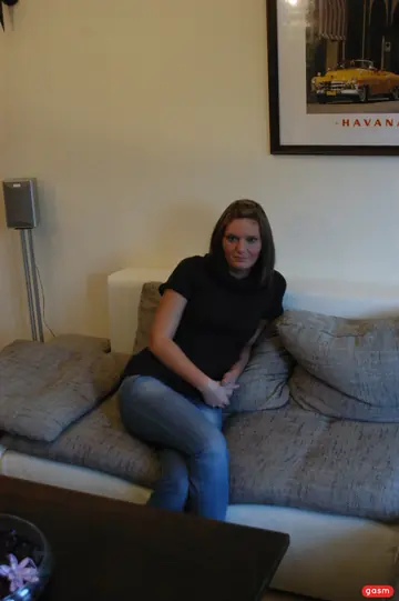 German Woman Poses in Socks and Shows Her Figure