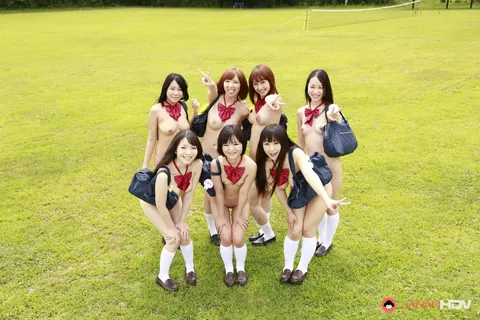 Hikaru Shiina: Two Slim Japanese Brunettes Pose Nude in White Socks in the Forest – photo 14 of 15