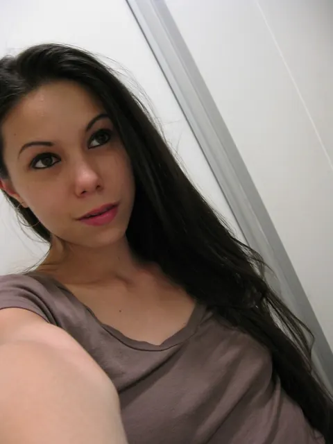 Petite European Shows Off Her Small Tits and Ass in Public Mirror Selfie – photo 3 of 21