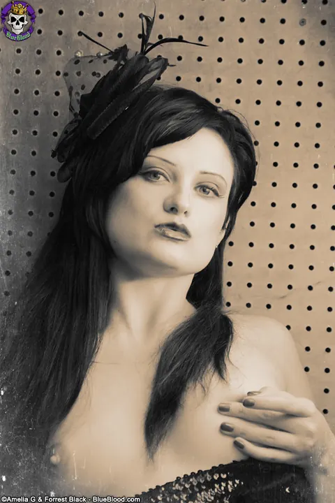 Annika Amour: Brunette in High Heels Spreads for Black and White Shoot – photo 12 of 15