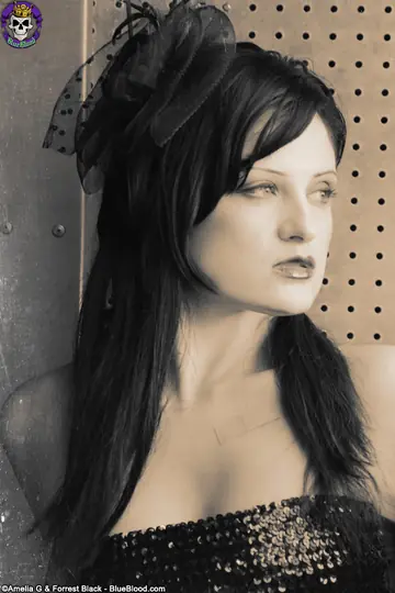 Brunette in High Heels Spreads for Black and White Shoot