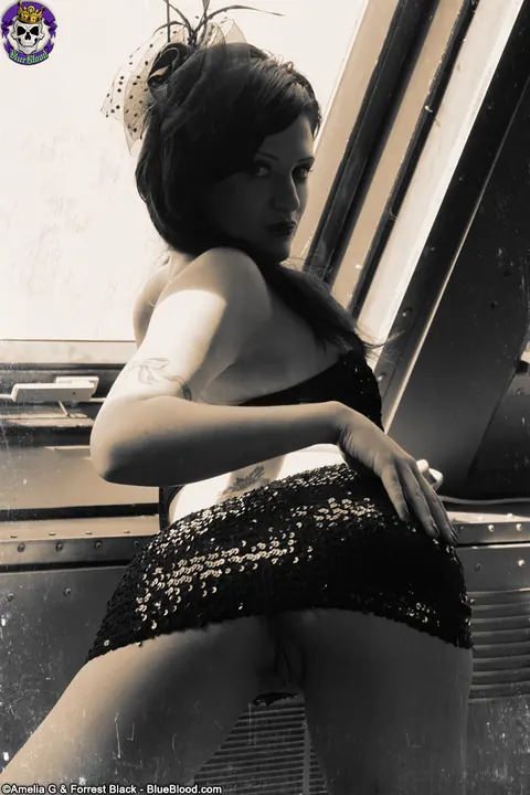 Annika Amour: Brunette in High Heels Spreads for Black and White Shoot – photo 9 of 15
