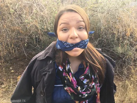 Sofia Lee: Curvy Czech Brunette Rope Bound and Cleave Gagged in Boots Outdoors – photo 6 of 15