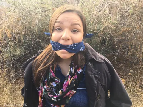 Sofia Lee: Curvy Czech Brunette Rope Bound and Cleave Gagged in Boots Outdoors – photo 1 of 15