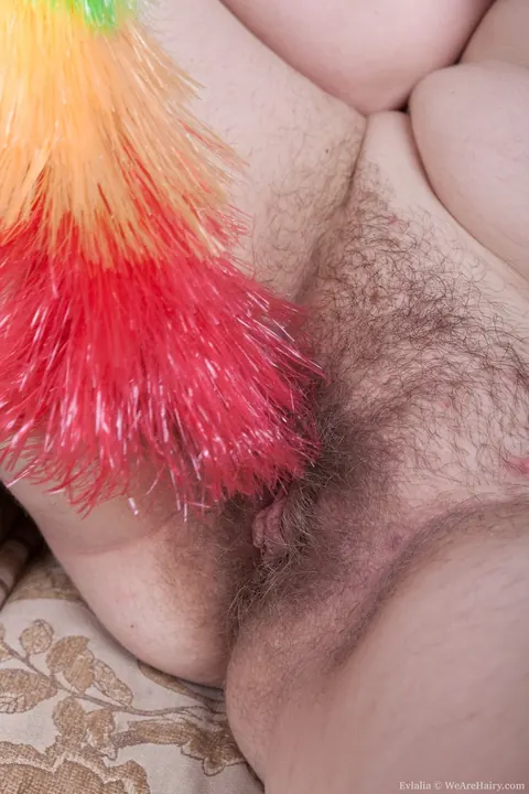 BBW MILF Strips Out of Her Maid Uniform and Spreads Her Hairy Pussy – photo 16 of 18