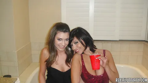 Busty Women Lick Pussy and Finger at a Party – photo 2 of 16